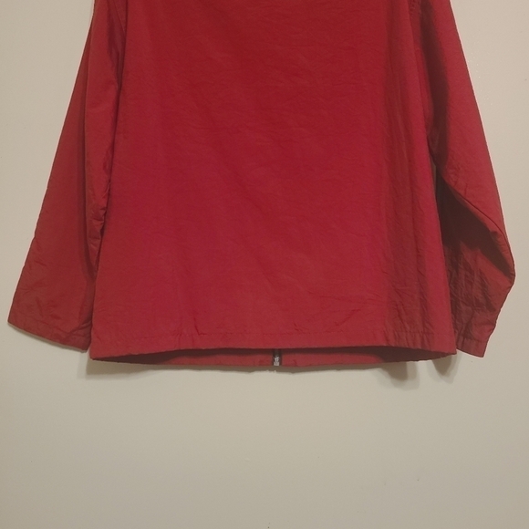 Express Athletique | Women's Red Vintage Full Zipper Nylon Jacket (Size Small) - Picture 11 of 12